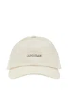 Jacquemus White Baseball Cap With Logo Women In Neutral