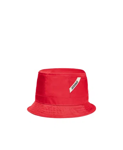 Jacquemus Logo Hat In Red