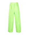 Jacquemus Logo Hidden Zipper Casual Pants In Green