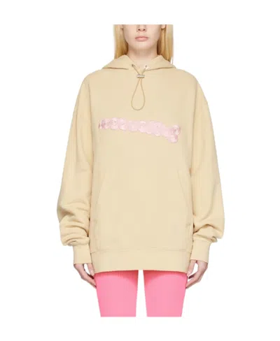 Jacquemus Logo Hooded Sweater In Nude