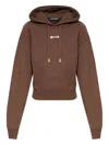 Jacquemus Le Hoodie Gros Grain Hooded Cotton Sweatshirt In Brown