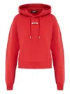Jacquemus Gros Grain Hooded Sweatshirt In Red