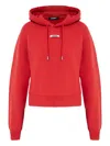 Jacquemus Gros Grain Hooded Sweatshirt In Red