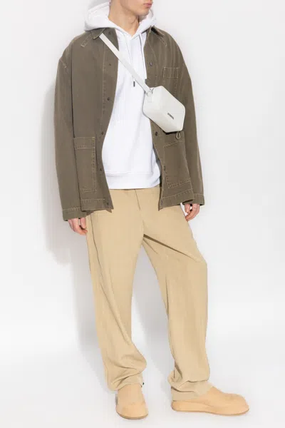 Jacquemus Logo Hoodie In White