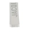 Jacquemus Le Charpe Logo Virgin Wool Scarf In White