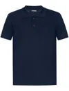 Jacquemus Logo-jacquard Polo Shirt In Blue