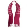 Jacquemus Logo Jacquard Scarf In Pink Wool In Pink