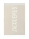 Jacquemus Logo-jacquard Wool Scarf In Neutral