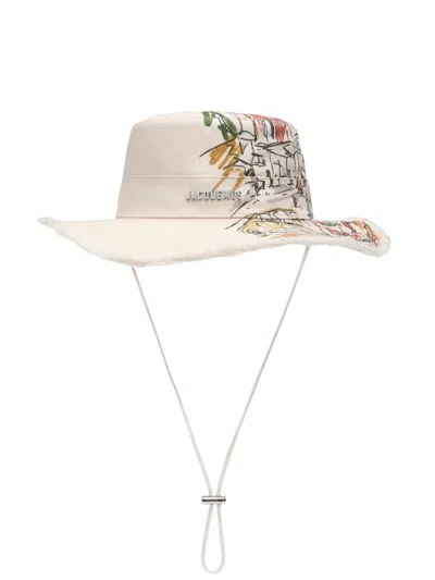 Jacquemus Logo Lettering Bucket Hat In Multi