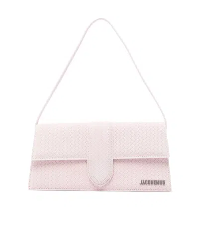 Jacquemus Logo Lettering Flap Shoulder Bag In Pink