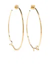 Jacquemus Logo-lettering Hoop Earrings In Gold