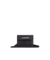 Jacquemus Logo Lettering Neck Strapped Wallet In Black