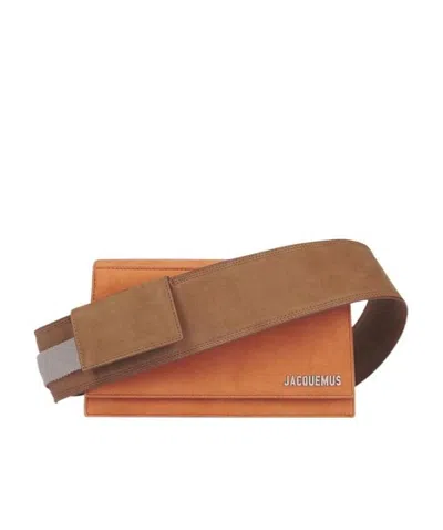 Jacquemus Logo Logo Flip Satchel In Brown