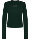 Jacquemus Round Collar And Long-sleeved T-shirt In Grün