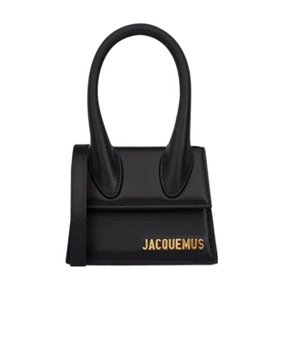 Jacquemus Logo Mini Shoulder Bag In Black