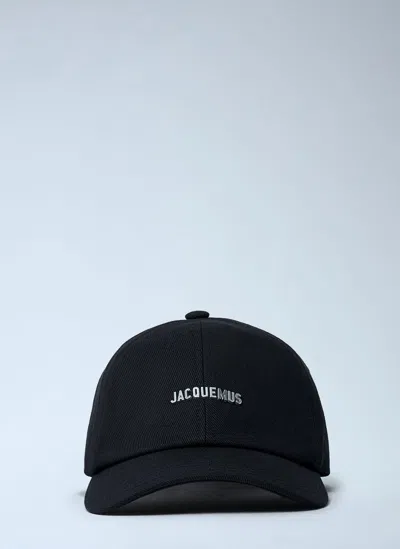 Jacquemus Logo Motif Baseball Cap In Black