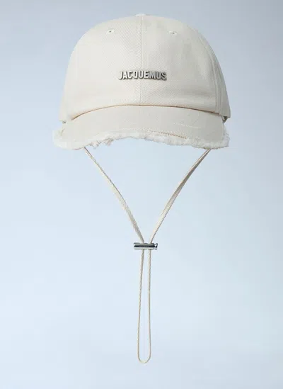 Jacquemus Logo Motif Baseball Cap In White