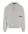 Jacquemus Hooded Sweater With Drawstring And Ribbed Finish In Gray