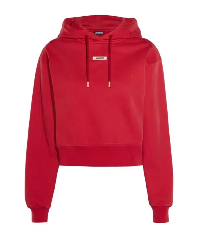 Jacquemus The Grosgrain Hoodie In Red