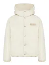 Jacquemus Logo Patch Padded Coat In Neutrals