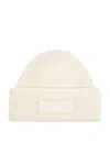 Jacquemus Le Bonnet Knit Wool-blend Beanie In Neutrals