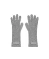 Jacquemus Logo Patch Ribbed Gloves In Gray