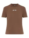 Jacquemus The Gros Grain T-shirt In Brown