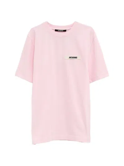 Jacquemus Logo-patch T-shirt In Pink