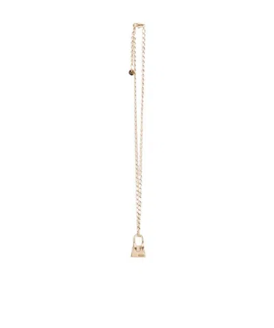 Jacquemus Logo Pendant Necklace In Yellow