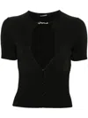 Jacquemus Logo-plaque Cardigan - Women's - Viscose/polyester In Black