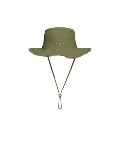 Jacquemus Le Bob Artichaut Bucket Hat Unsiex Khaki In Cotton