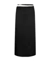 Jacquemus Logo Plaque Midi Skirt In Black