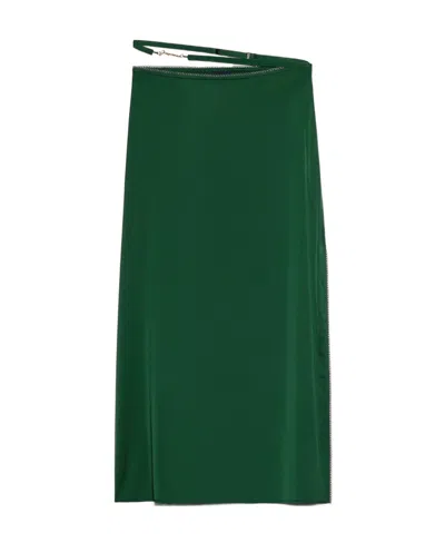 JACQUEMUS JACQUEMUS LOGO PLAQUE MIDI SKIRT