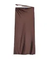 Jacquemus Logo-plaque Midi Skirt In Red
