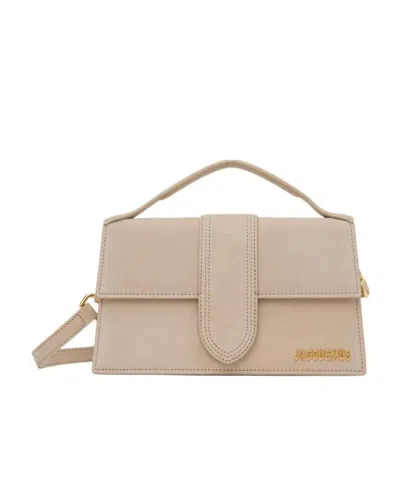 Jacquemus Logo-plaque Shoulder Bag In Beige