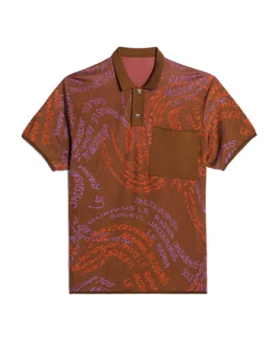 Jacquemus Logo Polo Shirt In Brown