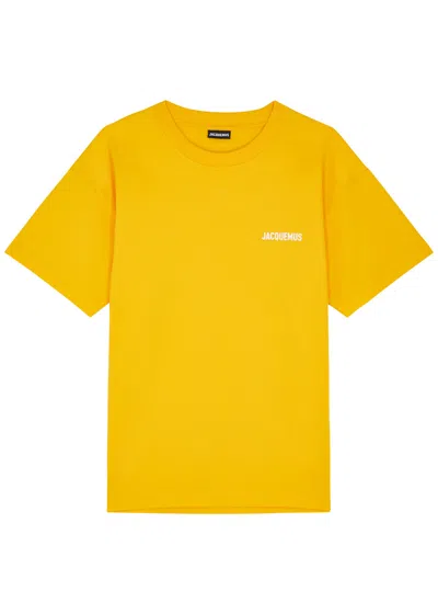 Jacquemus Logo-print Cotton T-shirt In Yellow