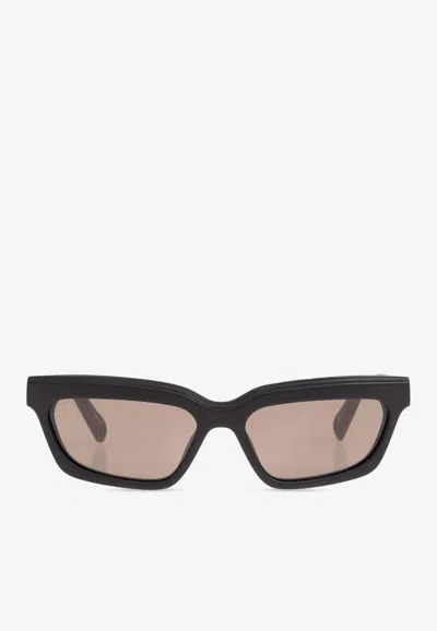JACQUEMUS LOGO PRINT SQUARE SUNGLASSES