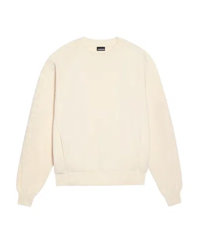 Jacquemus Logo Printed Crewneck Sweatshirt In White