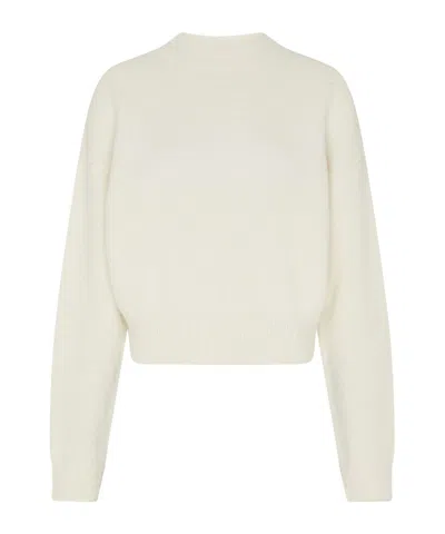 Jacquemus Logo Round-neck Sweater In White