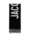Jacquemus Brushed Finish Fringe Detailing Wraparound Scarf In Black