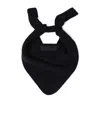 Jacquemus Gros Grain Logo Wool-blend Scarf In Black