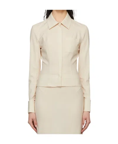 Jacquemus Logo Shirt In Nude