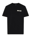 Jacquemus Le T-shirt Grosgrain Cotton Logo T-shirt In Black