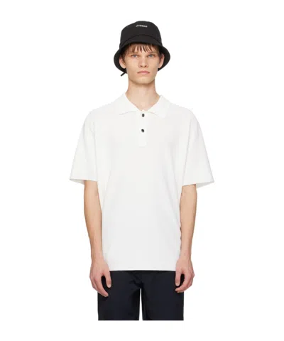 Jacquemus Logo Short-sleeved Polo Shirt In White