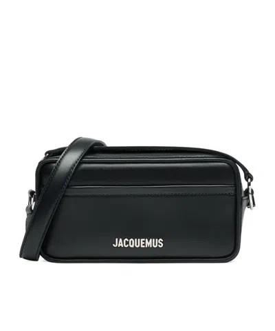 Jacquemus Logo Shoulder Bag In Black