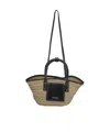 Jacquemus Logo-lettering Straw Beach Bag In Black