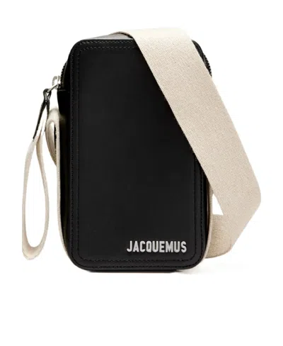 Jacquemus Logo Shoulder Bag In Black