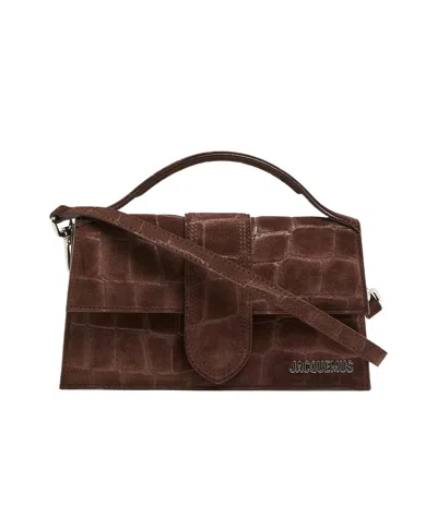 Jacquemus Logo Shoulder Bag In Dark Brown