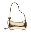 Jacquemus The Bisou Perle Mirrored Leather Shoulder Bag In Nude